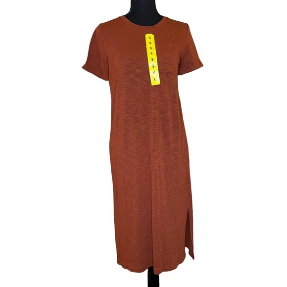 Jessica Simpson Womens Crew Neck Short Sleeve Midi T Shirt Dress - Picture 1 of 2
